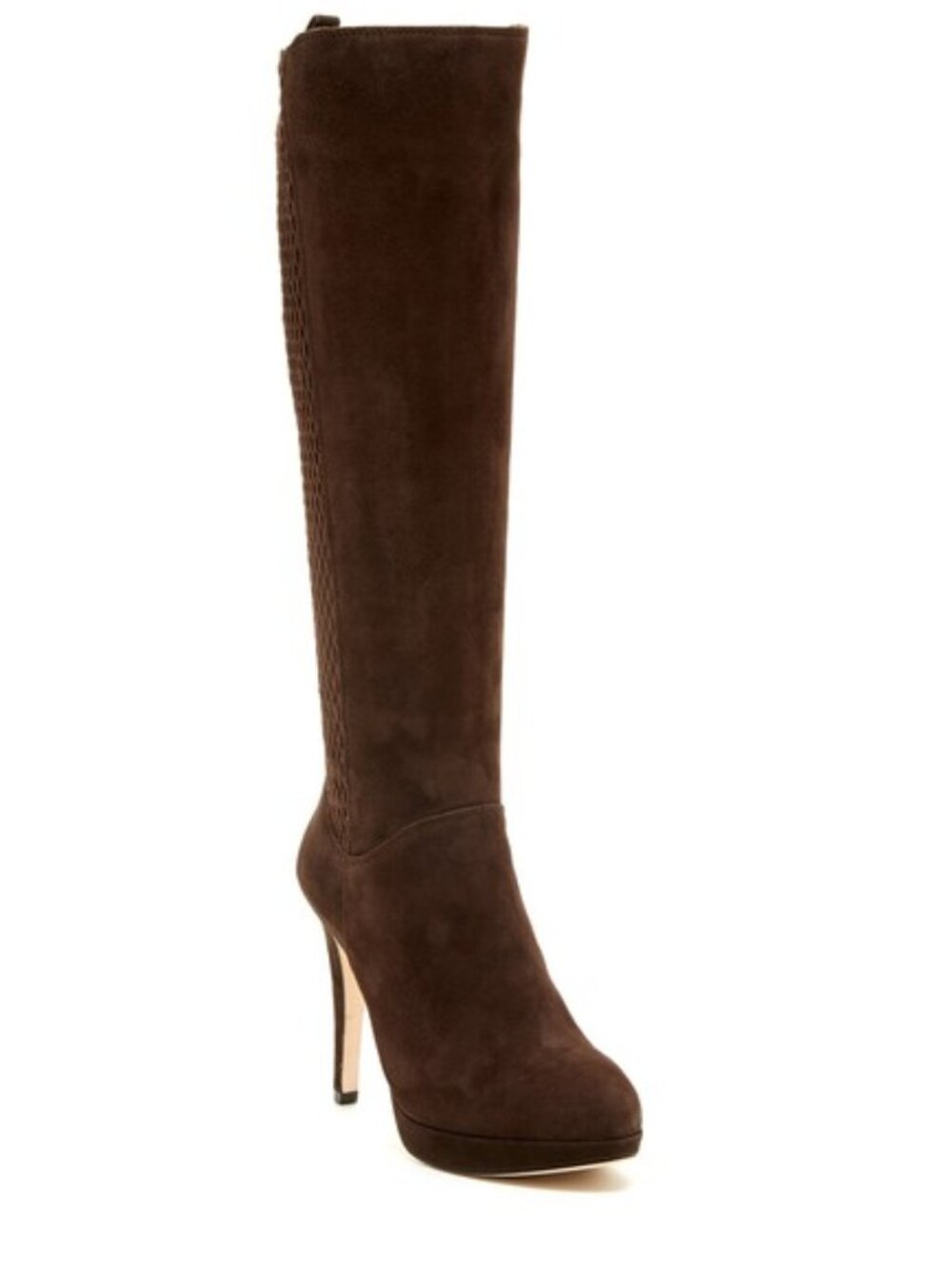 VC Signature Vince Camuto Eliana Platform Boot 8M Dark Brown Suede